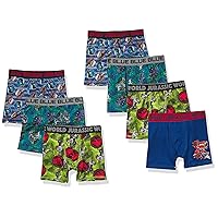 Jurassic World Boys' Boxer Briefs Multipacks with T-rex, Raptor and Triceratops Print Options in Sizes 4, 6, 8, 10 & 12
