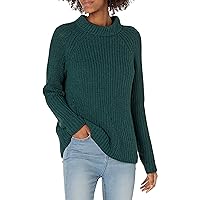 Goodthreads Women's Relaxed-Fit Cotton Shaker Stitch Mock Neck Sweater
