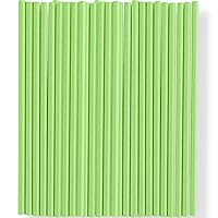 Green Paper Straws - 24 Count | Bright Green, Eco-Friendly Disposable Drinking Straws for Parties & Events