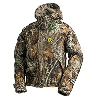 Blocker Outdoors Drencher Youth Insulated Late Season Breathable Waterproof Hooded Full Zip Rain Camo Hunting Jacket