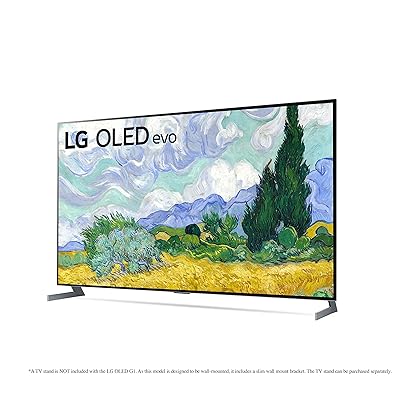 LG OLED G1 Series 65” Alexa Built-in 4k Smart OLED evo TV, Gallery Design, 120Hz Refresh Rate, AI-Powered, Dolby Vision IQ and Dolby Atmos, WiSA Ready (OLED65G1PUA, 2021)