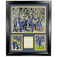 University of Michigan Wolverines Football | 2023 CFP National Champions | Framed Double Matted Photo Collages | (18