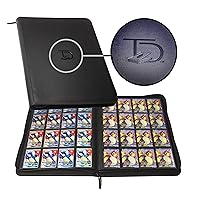 TopDeck 1000 Card Binder - TCG Portfolio - 16 Pocket Card Binder - Ringless Binder Compatible with Pokemon Cards, Yu-Gi-Oh, Magic the Gathering, and More - Side Load Sleeves - Cards Album (Black)