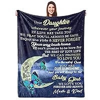 UFOORO Gifts for Daughter, Daughter Christmas Birthday Gift, for Daughter, Throw Blanket Daughter Gifts from Dad, Birthday Gifts for Daughter Adult, Daughter Blanket 50