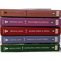 The Commissario Guido Brunetti Mystery Series Set Volumes 12-16 (Uniform Justice (#12), Doctored Evidence (#13), Blood From A Stone (#14), Through a Glass Darkly (#15), Suffer the Little Children (#16)