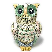 Italian Ceramic Art Pottery Big Owl Cookies Jar Animals Hand Painted Decorated Deruta Made in ITALY Tuscan