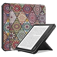 Kobo Libra 2 2021 Origami Case, The Thinnest and Lightest Leather Smart Cover Case for New Kobo Libra 2 7'' 2021 Release with Auto Wake Sleep Feature Mandala