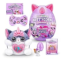 Rainbocorns Kittycorn Surprise Series 2 (American Shorthair) by ZURU, Collectible Plush Stuffed Animal, Surprise Egg, Sticker Pack, Slime, Ages 3+ for Girls, Children
