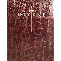 KJV Sword Study Bible Giant Print Walnut Alligator Bonded Leather