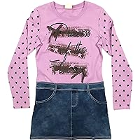 BNY Corner Girl Star Bow Glitter Princess Jean Casual Party Holiday Girl Dress