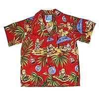RJC Made in USA Boy's Christmas in Hawaii Aloha Shirt