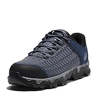 Timberland PRO Men's Powertrain Sport Alloy Safety Toe Athletic Industrial Work Shoe, Grey/Navy-2024 New, 11