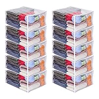 10-Pack Clear Vinyl Zippered Storage Bags 15 x 18 x 8 Inch