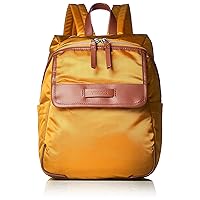 Isaac Y92-01-05 Nylon x Cow Leather Rucksack, Size S, Camel