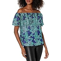 Trina Turk Women's Embroidered Off The Shoulder Top