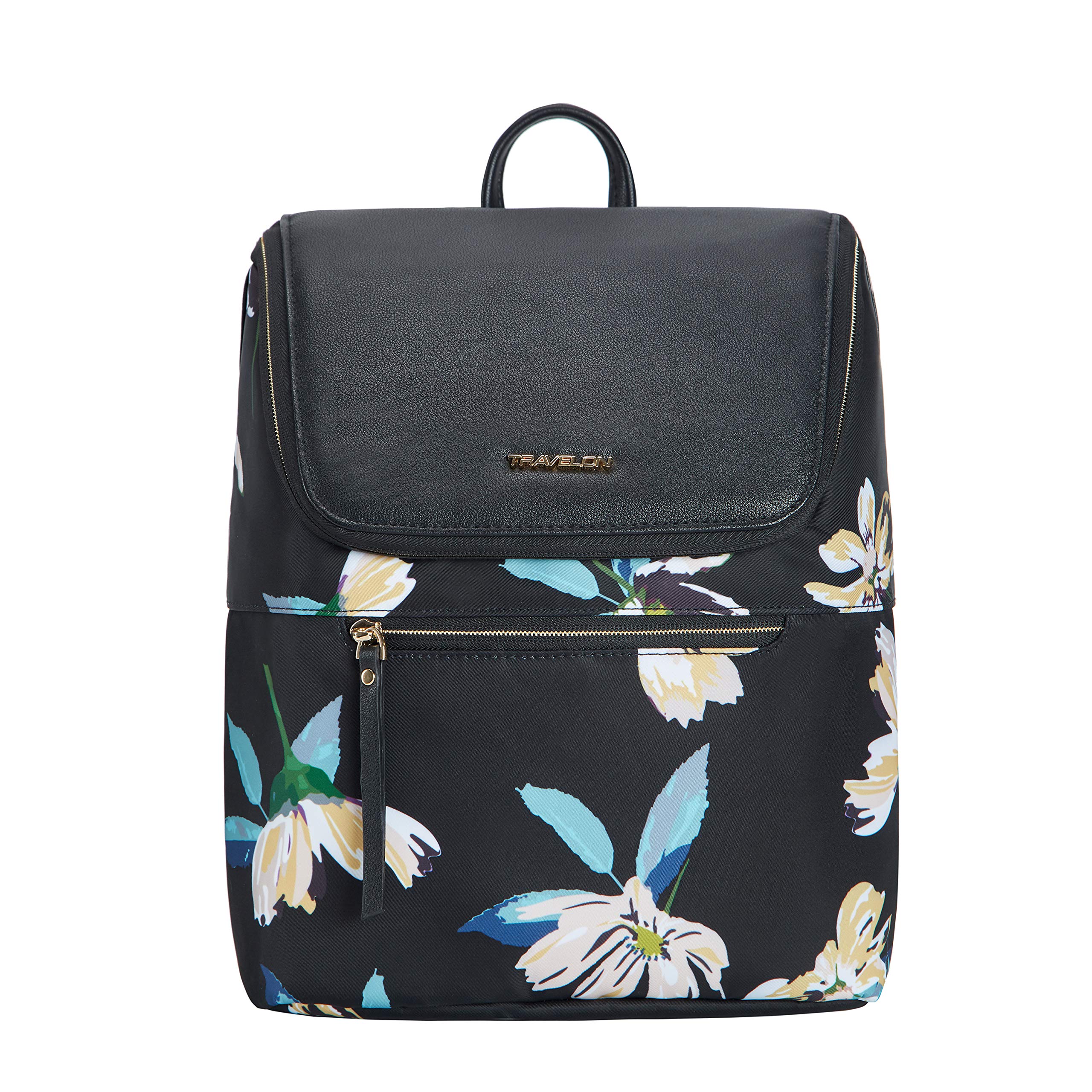 Travelon Addison-Anti-Theft Backpack, Midnight Floral, One Size