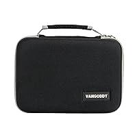 Diabetic Supplies Travel Hard Cover Cube Case Organizer Black with Gray Trim The Harlin by Vangoddy