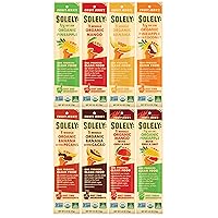 SOLELY Organic Fruit Jerky, 8 Strip Variety Pack – Made from Fresh Fruit, Individually Wrapped Snack, Vegan, Non-GMO, No Sugar Added, Not From Concentrate, Shelf-Stable, Healthy Snack for Kids & Adults