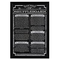 Shuffleboard Game Rules Wall Art, Black