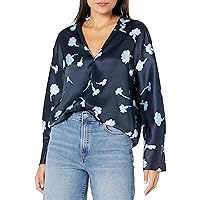 Vince Women's Sea Carnation Shaped Collar Long Sleeve Pull Over