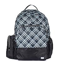 Lug Echo Packable Backpack, Plaid Grey, Large
