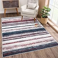 Bloom Rugs Mysia Washable 8x10 Rug - Cream Multicolor Modern Ombre Area Rug for Living Room, Bedroom, Dining Room, and Kitchen - Exact Size: 7'8