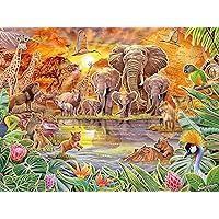 Ceaco - Foil Puzzle - Steve Sundram - Watering Hole - 500 Piece Jigsaw Puzzle