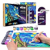 Art Kit Vincent Van Gogh Starry Night | Arts & Crafts DIY Painting with Modeling Clay Kit for Painting | Painting Kits for Adults for Home Decoration | Air Dry Clay for Adults| Arts and Crafts