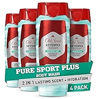 Hydro Body Wash for Men, Pure Sport Plus Scent, Hardest Working Collection, 16.0 oz (Pack of 4)