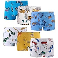 Finihen Boys Boxer Briefs Baby Soft Cotton Toddler Dinosaur Underwear Children Truck Panties