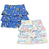 Amazon Essentials Disney | Marvel | Star Wars | Frozen | Princess Girls' Knit Ruffle Scooter Skirts (Previously Spotted Zebra), Pack of 2, Princess Jasmine, X-Large