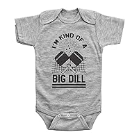 | Compatible with Onesies Brand Baby Bodysuit | Funny Pickleball Baby Apparel | I'm Kind Of A Big Dill | Unisex Romper