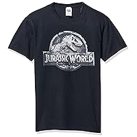 Jurassic Park Men's Officially Licensed Jurassic World Breach Logo Graphic Tee