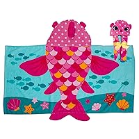 Kids Hooded Bath Beach Towel, Girls and Boys Towel, Swim Pool Cover Up Super Absorbent Cute Characters