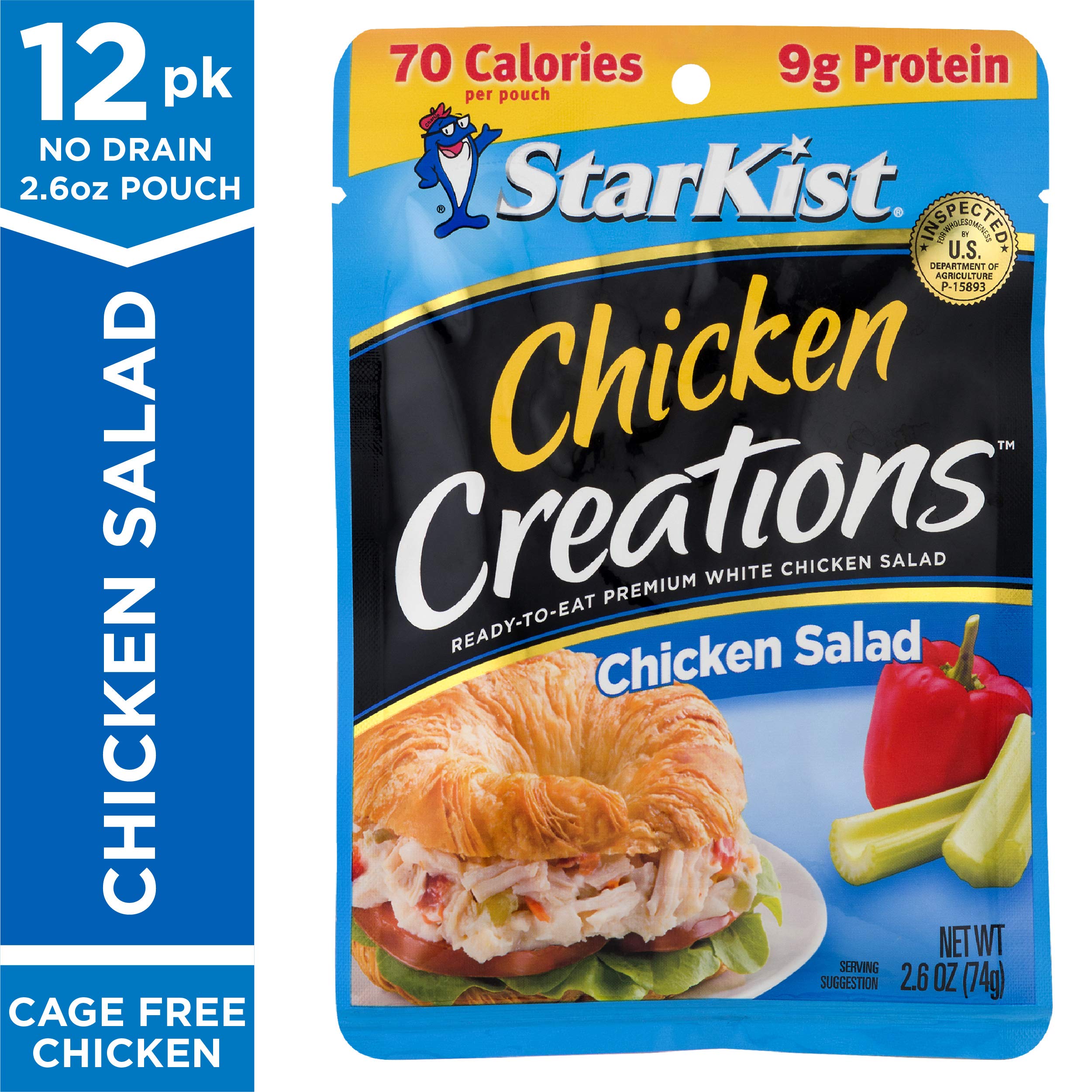 StarKist Salmon Creations Lemon Dill Pouches (12 Pack) and StarKist Chicken Creations Chicken Salad Pouches (12 Pack)