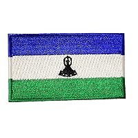 Lesotho Country Flag Small Iron on Patch Crest Badge 1.5 X 2.5 Inches New