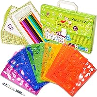 54 Pcs Drawing Stencils Set for Kids, Arts and Crafts Set for Girls & Boys, Christmas & Birthday Gifts for Kids 4 5 6 7 8 9+ Year Old Creative Travel Activity & Supplies for Children