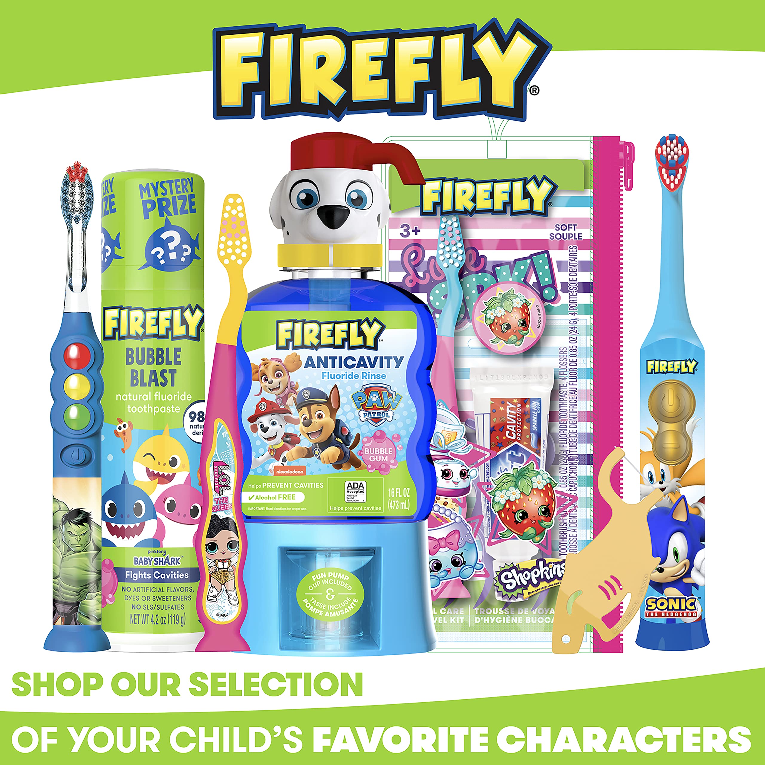 FIREFLY Clean N' Protect, Spongebob Squarepants Toothbrush with 3D hygienic Character Cover, Soft Compact Brush Head, Ergonomic Handles for Small Hands, Battery Included, Ages 3+, 1 Count