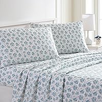Modern Threads Printed 4-Piece Extra Soft Bedding Sheets & Pillowcase Set, Deep Pocket up to 16 inch Mattress Forever Roses Cal King