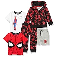 Amazon Essentials Disney | Marvel | Star Wars Boys and Toddlers' Outfit Sets (Previously Spotted Zebra), Pack of 5