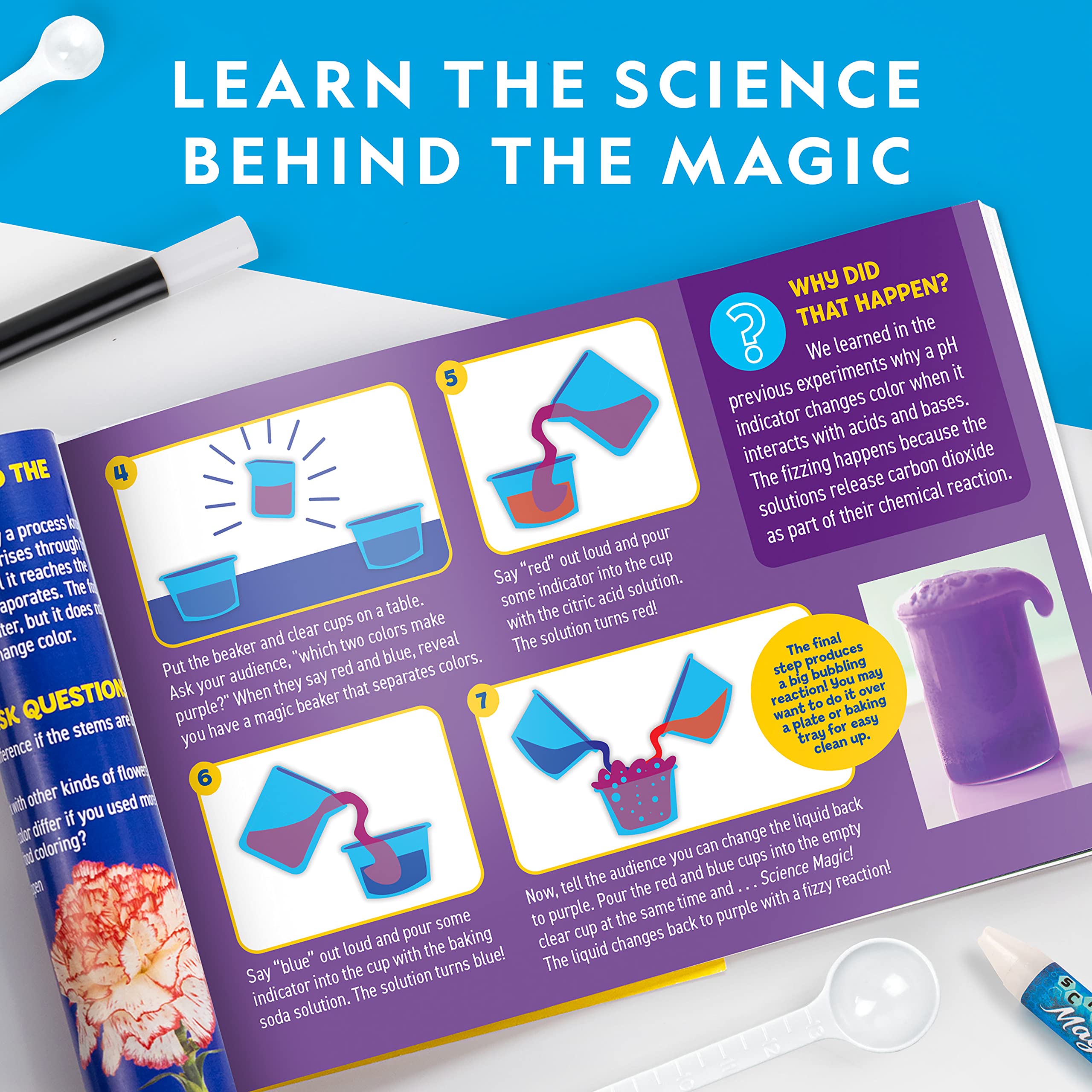 NATIONAL GEOGRAPHIC Magic Chemistry Set – Science Kit for Kids with 10 Amazing Magic Tricks, STEM Projects and Science Experiments, Science Toys, Great Gift for Boys and Girls 8-12 (Amazon Exclusive)