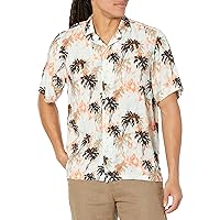 BOSS Men's Tropical Palm Print Short-Sleeve Button Down Shirt