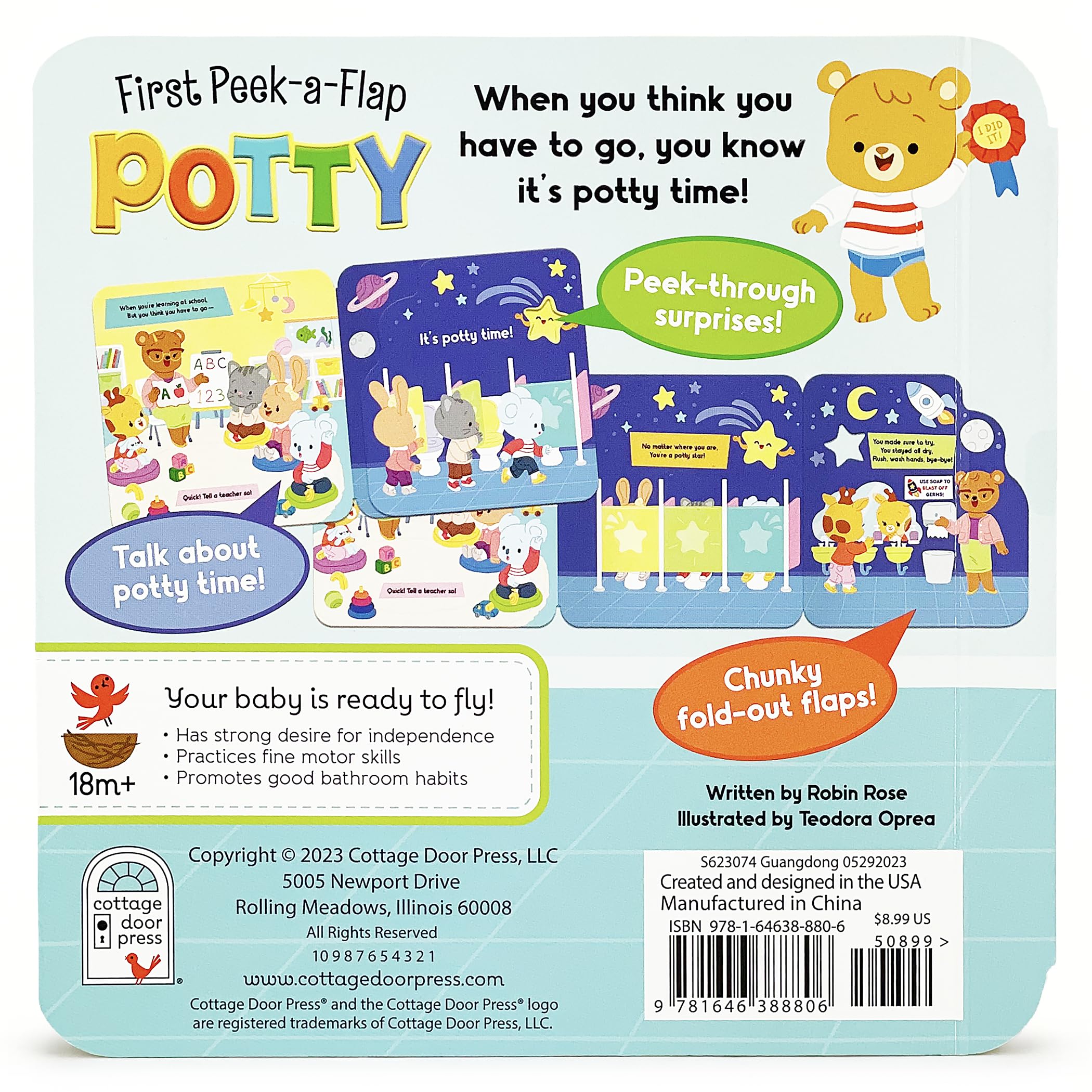 Potty: A First Peek-A-Flap Book for Toilet Training: When You Think You Have to Go You Know It's Potty Time!