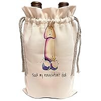 3dRose Cute image of a penis with typography. - Wine Bags (wbg_334161_1)