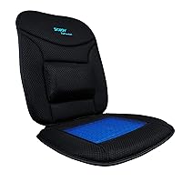 Sojoy Truck Seat Cushion with Firm Lumbar Support,Gel Seat Cushion with Upper Lower Back Support Pillow for Office,Car,Truck, Pain Relief Coccyx Seat Cushion