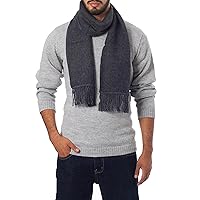 NOVICA Artisan Handmade Alpaca Blend Scarf Unique Men's Wool Solid Grey Accessories Scarves Stormy Weather Peru 'Charcoal Gift of Warmth'