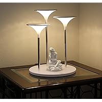 Dimmable LED Lamps with White Nude Girl Statues, Artistic Contemporary, Smart and Energy Saving (Office Use Only)