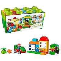 LEGO DUPLO All-in-One-Box-of-Fun Building Kit 10572 Open Ended Toy for Imaginative Play with Large Bricks Made for Toddlers and preschoolers (65 Pieces)