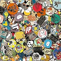 Disney Trading Pin Lot Assorted Pins - Enamel/Metal Set Mickey Backing - Disney Pins Collector - for Pin Book- Tradable Individually Bagged - No Doubles - Perfect Gifts Present kids Birthday