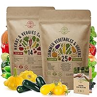 Organo Republic 14 Herb, Tomato & Chili Pepper and 25 Summer Vegetable Seeds Bundle Non-GMO Heirloom Seeds for Indoor and Outdoor Over 4700 Salsa & Vegetable Seeds in One Value Bundle